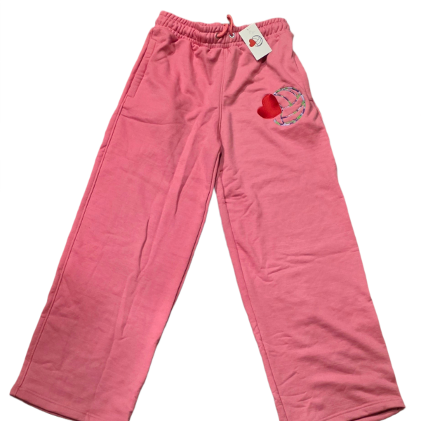 VOLLEYBALL PINK WIDE LEG SWEATPANTS