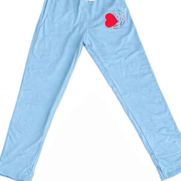 BASKETBALL BLUE TAPERED LEG SWEATPANT (LOGO)