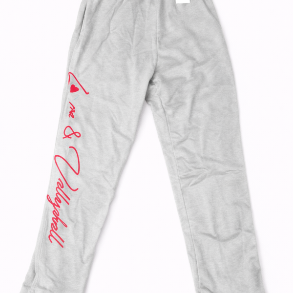 VOLLEYBALL  GREY TAPERED LEG SWEATPANTS (EMBROIDERED)