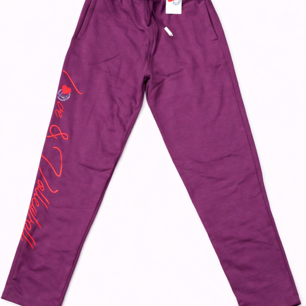 VOLLEYBALL PLUM TAPERED LEG SWEATPANTS (EMBROIDERED)