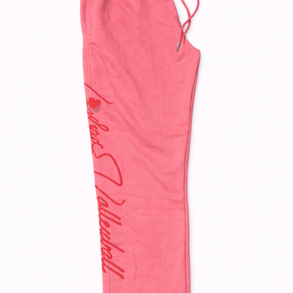 VOLLEYBALL PINK TAPERED LEG SWEATPANTS (EMBROIDERED)