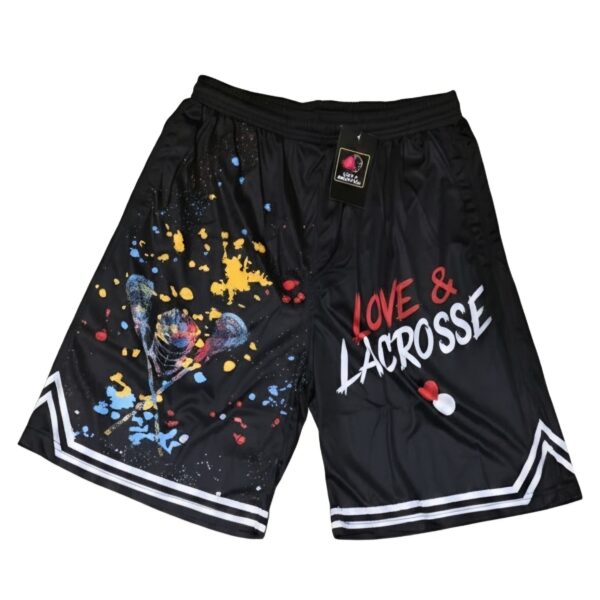 LOVE&LACROSSE DRI FIT SHORTS BLACK