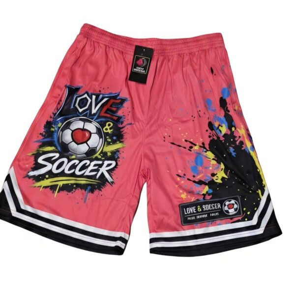 LOVE&SOCCER DRI FIT SHORTS PINK LV