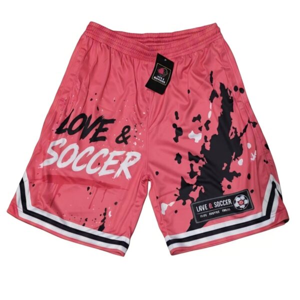 LOVE&SOCCER DRI FIT SHORTS PINK